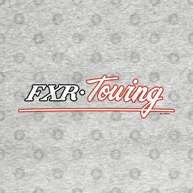 F X R - Towing Solid White Black and Red T-Shirt by the_vtwins